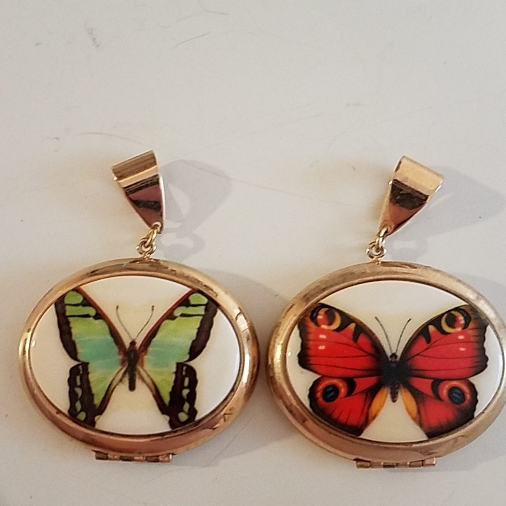 Vintage Butterfly Lockets